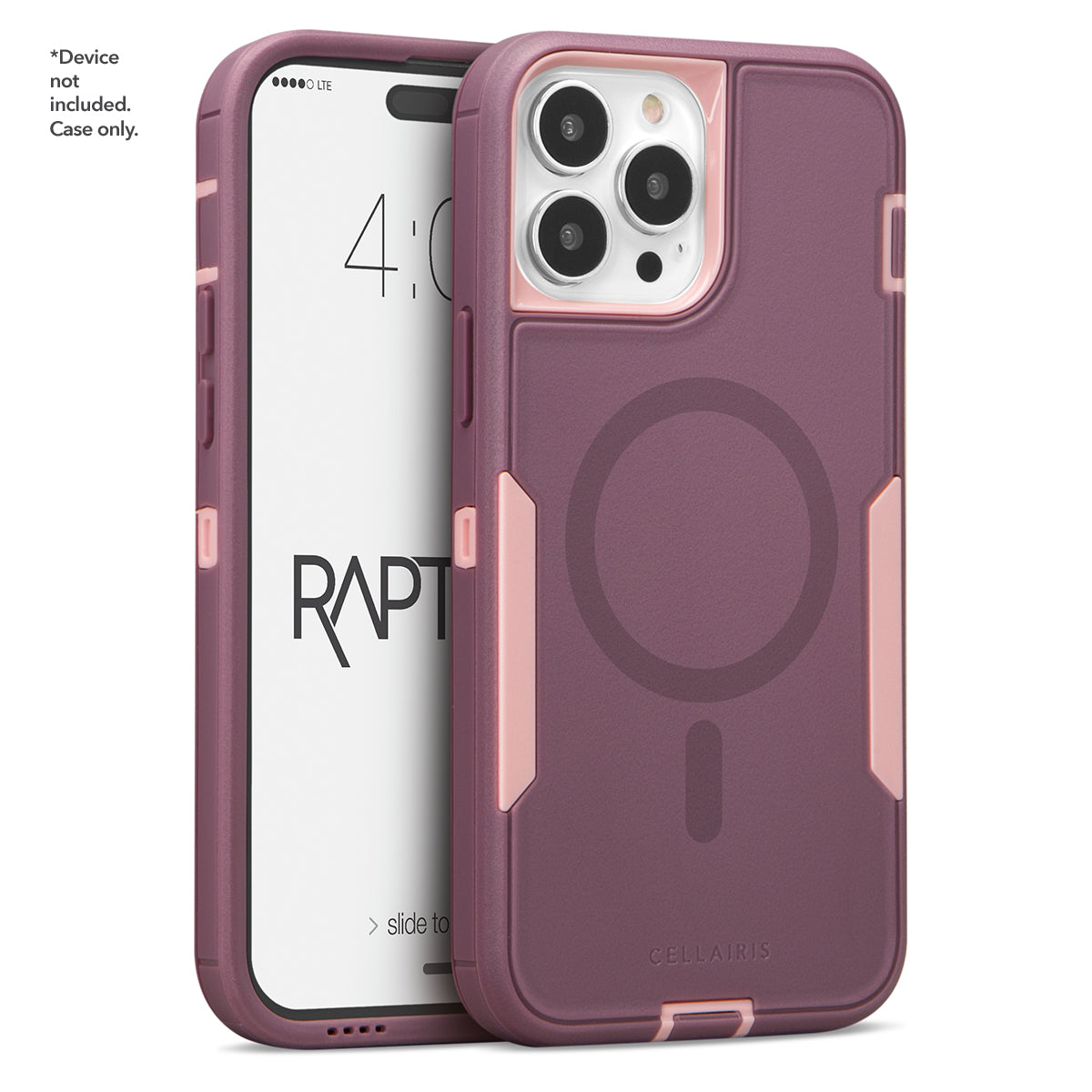 Rapture Rugged - Apple iPhone 15 Pro Max Rose/ Mulberry w/ MagSafe Cases