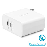 Cellairis Wall Charger - Dual USB-C + USB-C 70W White Wall Chargers