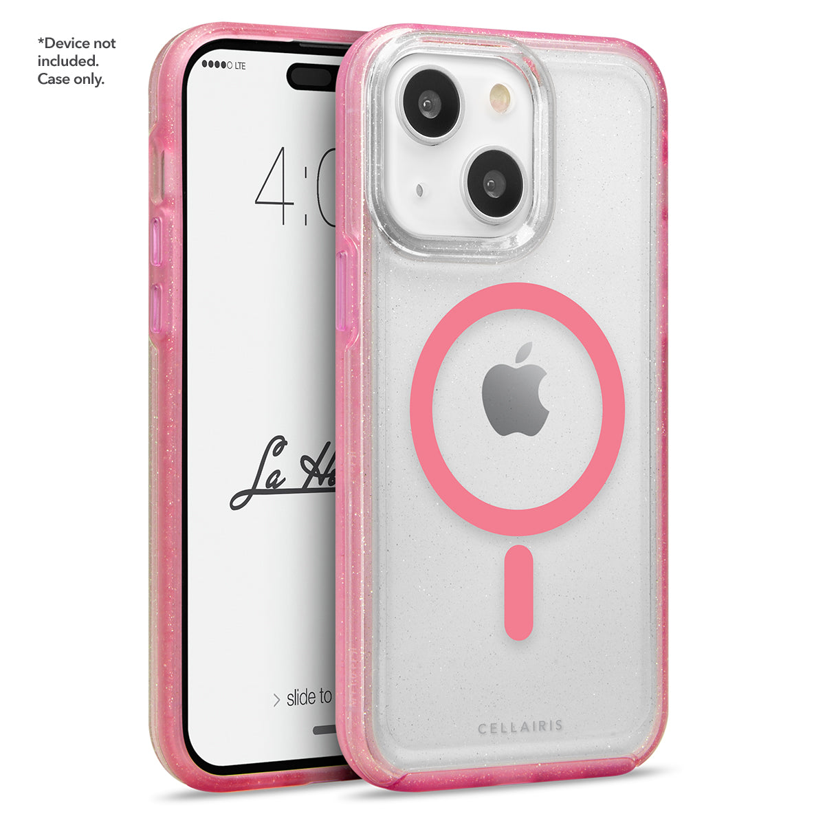 La Hornet Glitter - iPhone 15 Plus/ 14 Plus Clear Hot Pink w/ MagSafe Cases