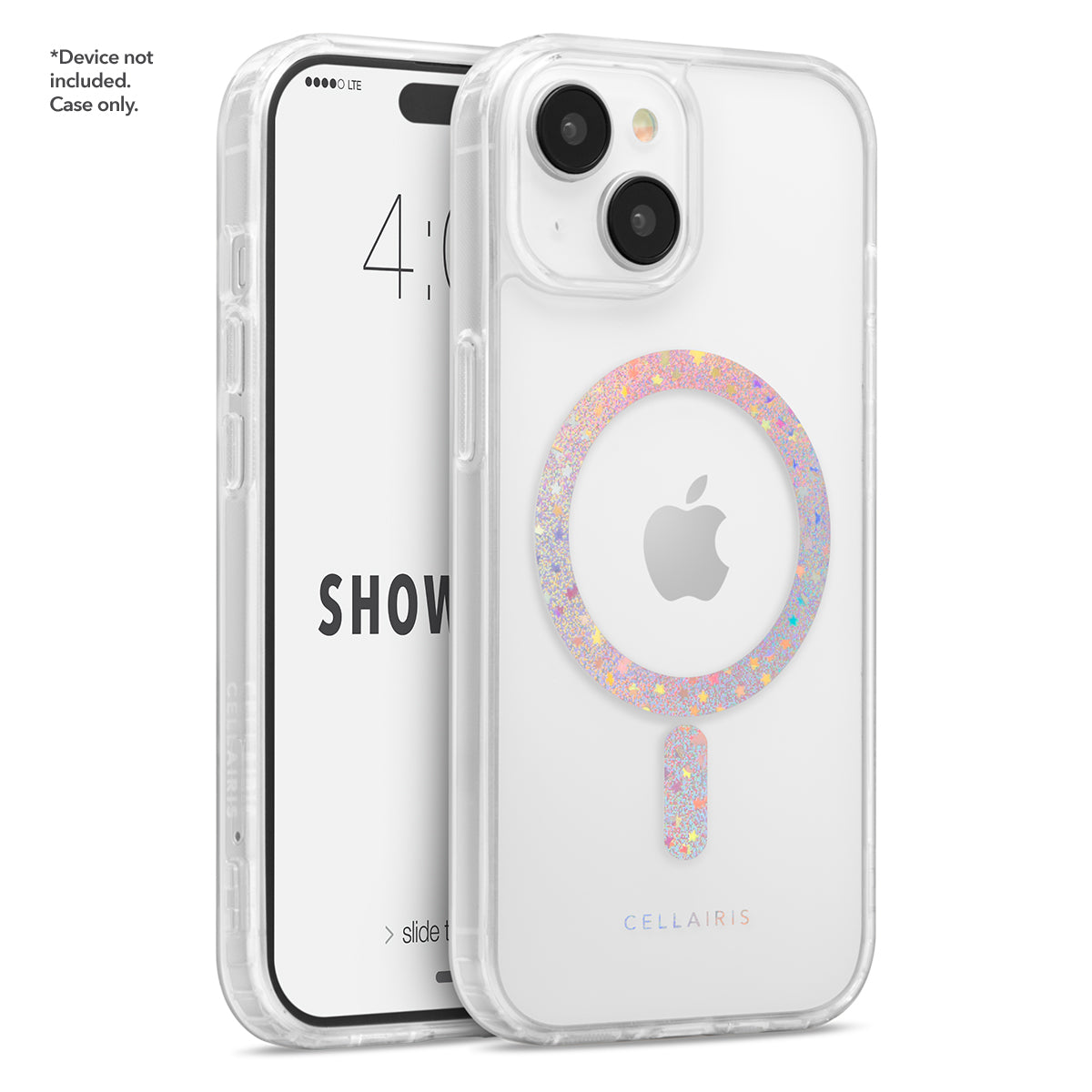 Showcase Slim Halo - Apple iPhone 15/ 14/ 13 Rainbow Glitter w/ MagSafe Cases