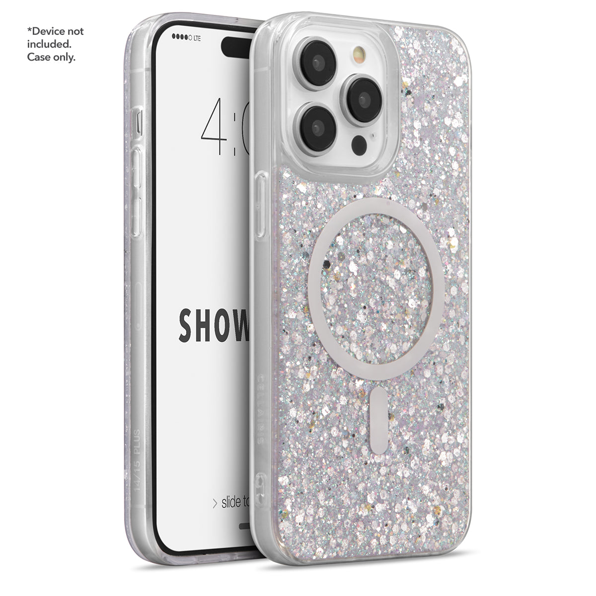 Showcase Slim Glam - Apple iPhone 15 Pro Max Silver w/ MagSafe Cases