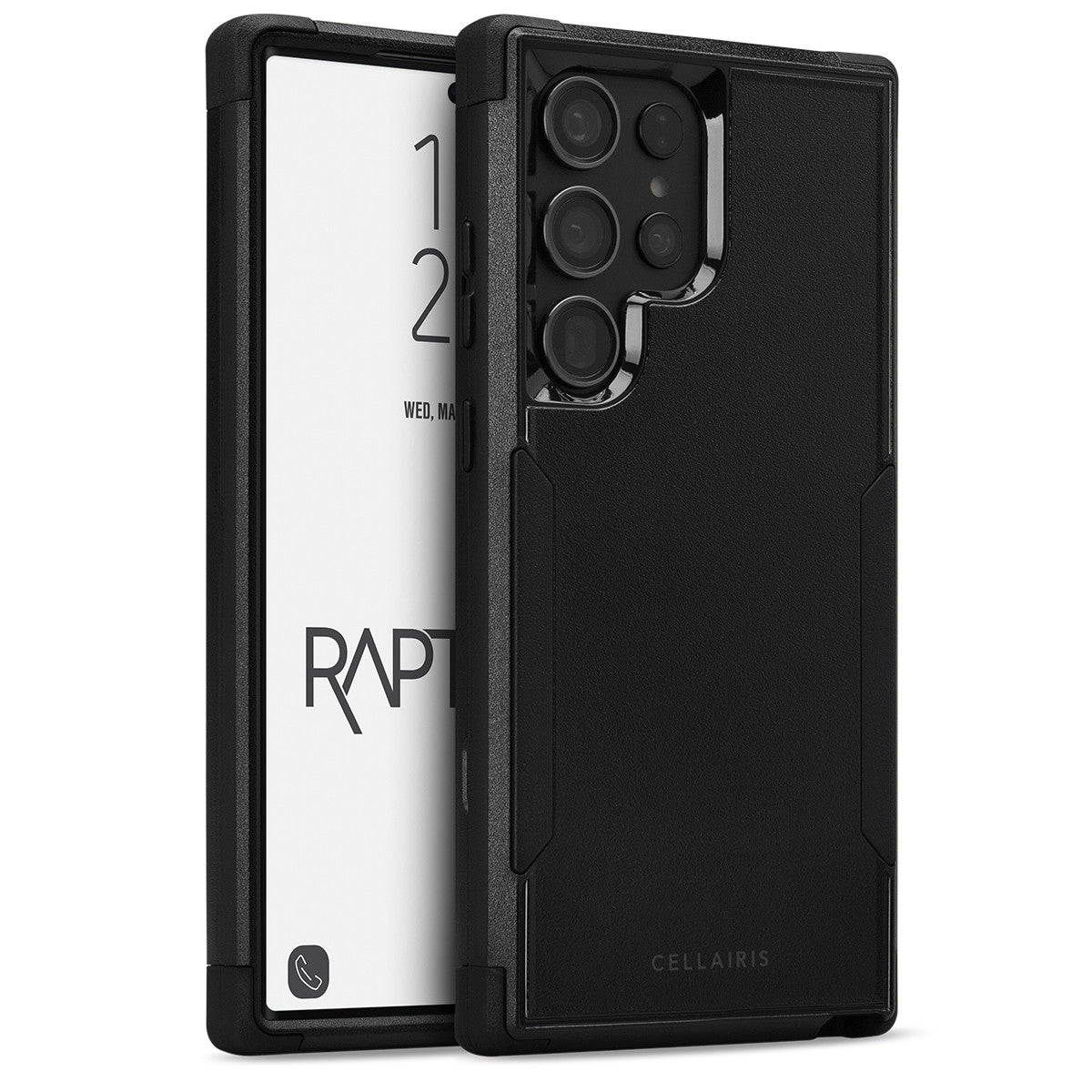 Rapture Rugged - Samsung S23 Ultra Black Natural Grain Phone Case