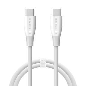 Charge Cable - 3FT USB-C to USB-C TPE White Cables