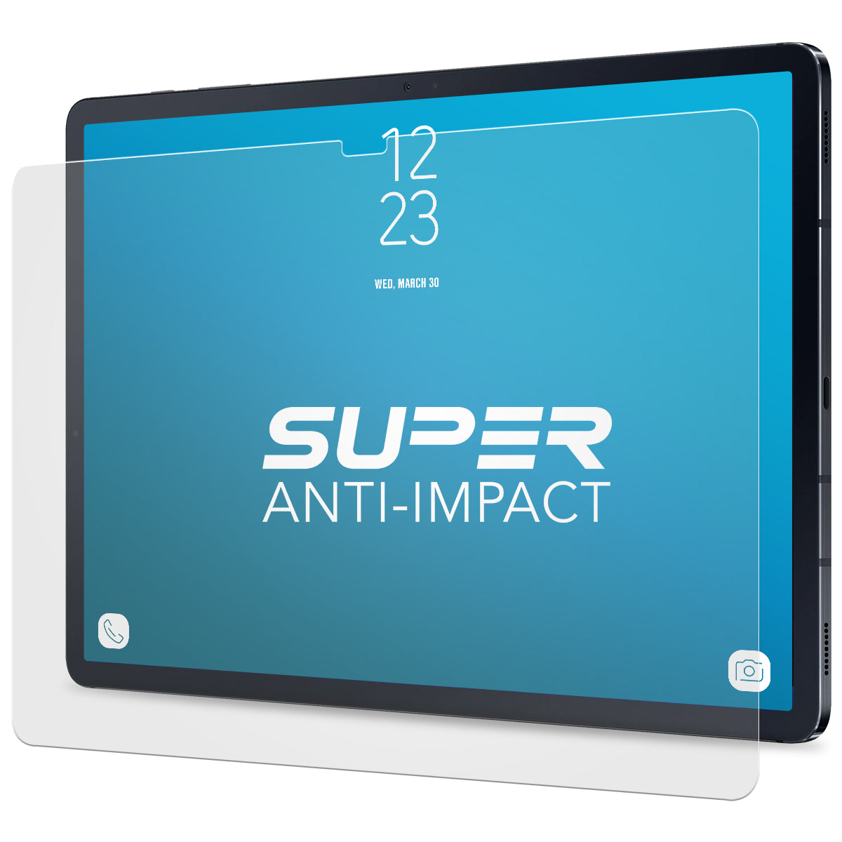 Tempered Glass - Shell Shock Samsung Tab S9 FE + 12.4"/ S9+ 12.4"/ S8+ 12.4"/ S7 FE 12.4"/ S7+ 12.4" Super Anti-Impact (Bulk) Tablet TCB