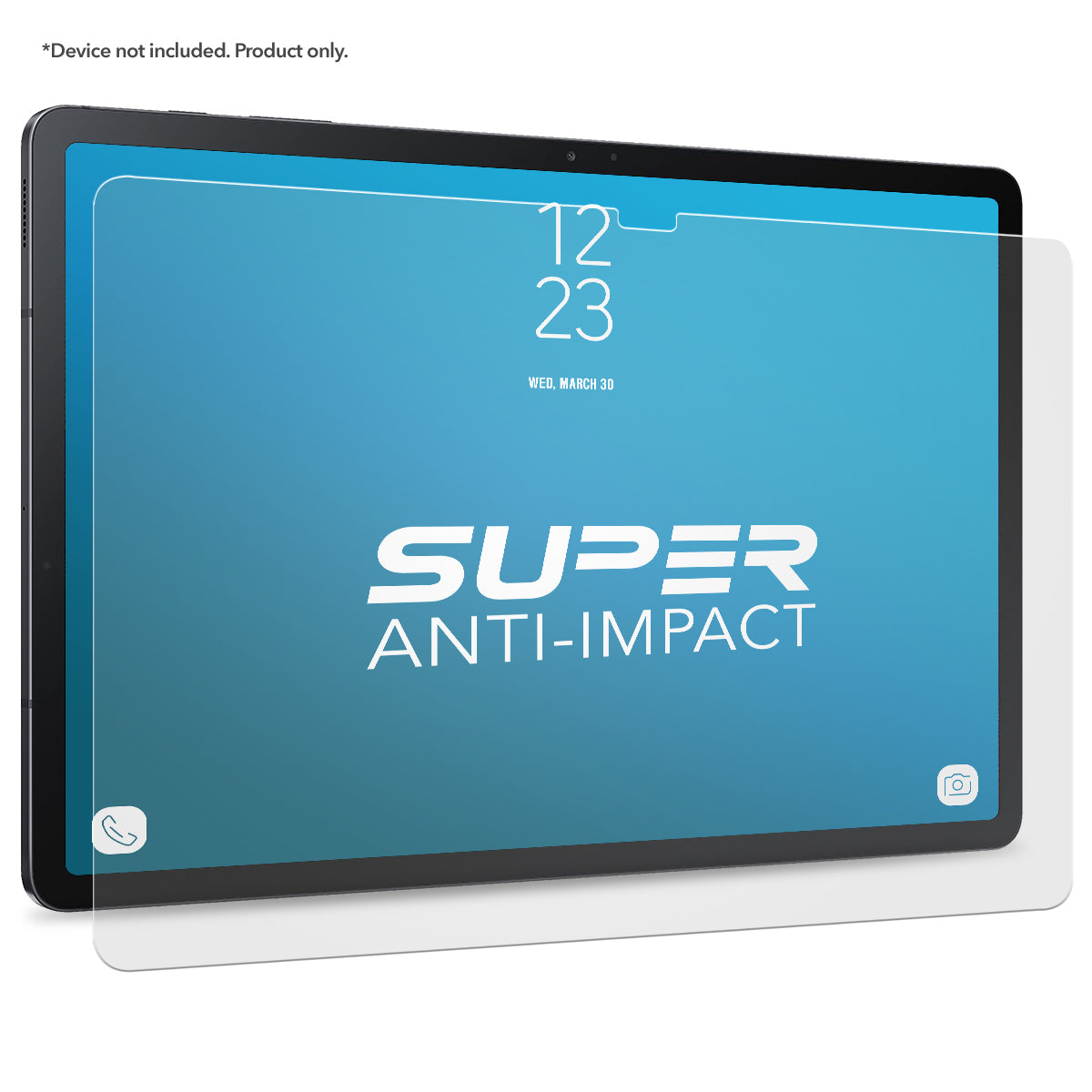 Tempered Glass - Shell Shock Samsung Tab S9 FE + 12.4"/ S9+ 12.4"/ S8+ 12.4"/ S7 FE 12.4"/ S7+ 12.4" Super Anti-Impact (Bulk) Tablet TCB