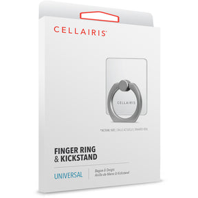 CeFinger Ring & Kickstand Clear/ Matte Silver Rings/Grips