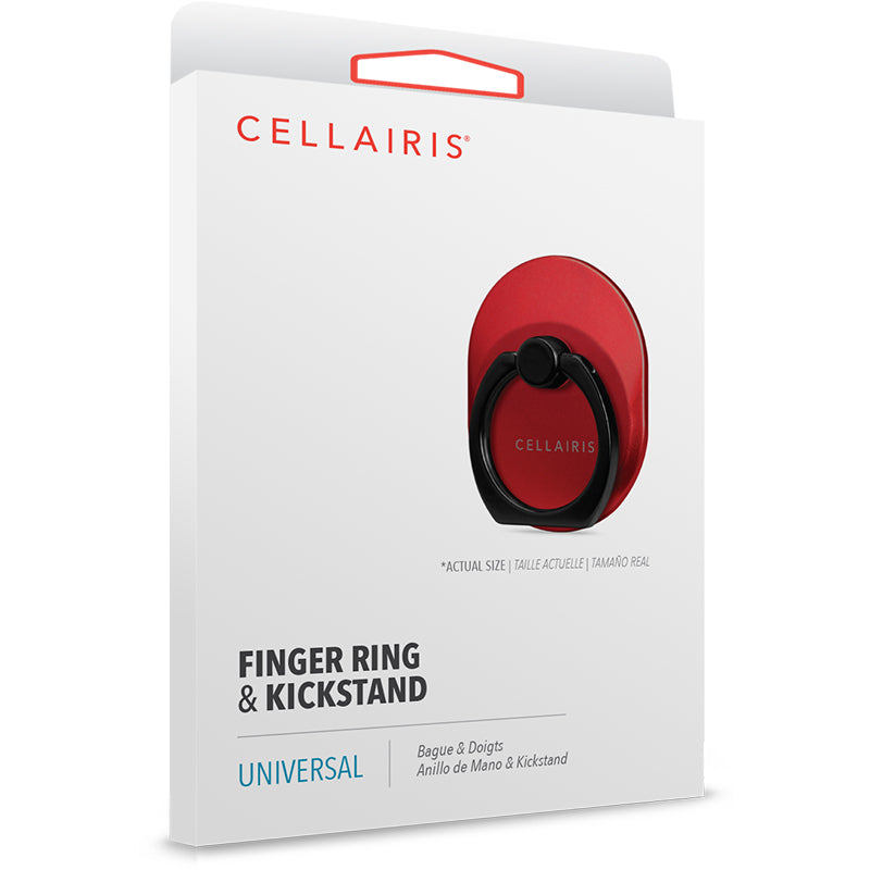 Finger Ring & Kickstand Red/ Matte Black Rings/Grips