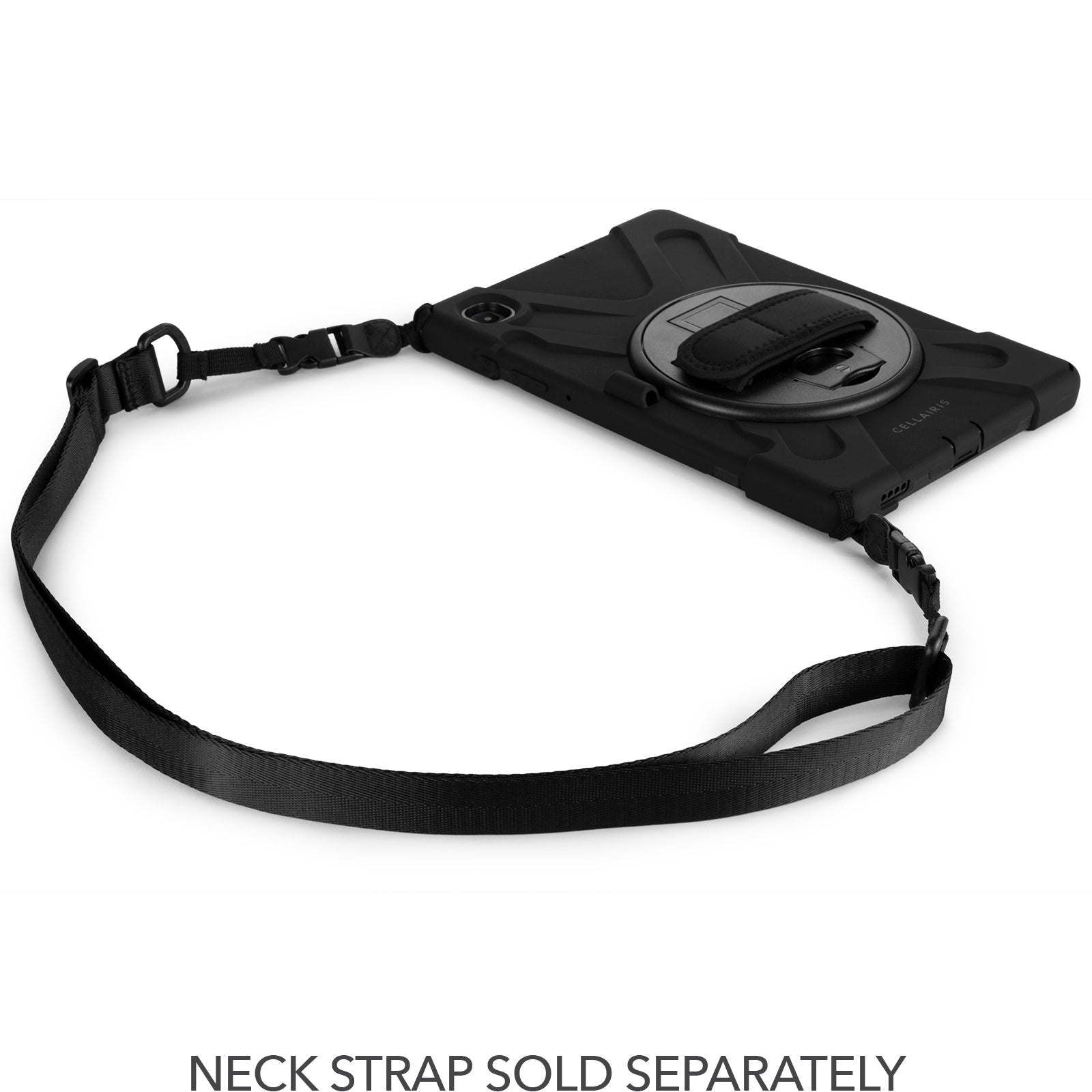 Rapture Rugged - Samsung Tab S6 Lite 10.4" P610/ P613 w/ Kickstand & Hand Strap Black Tablet Cases