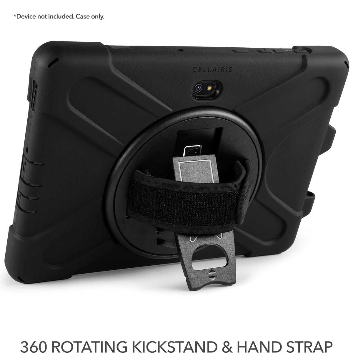 Rapture Rugged - Samsung Tab Active 4 Pro 10.1"/  Active Pro 10.1" w/ Kickstand & Hand Strap Black Tablet Cases