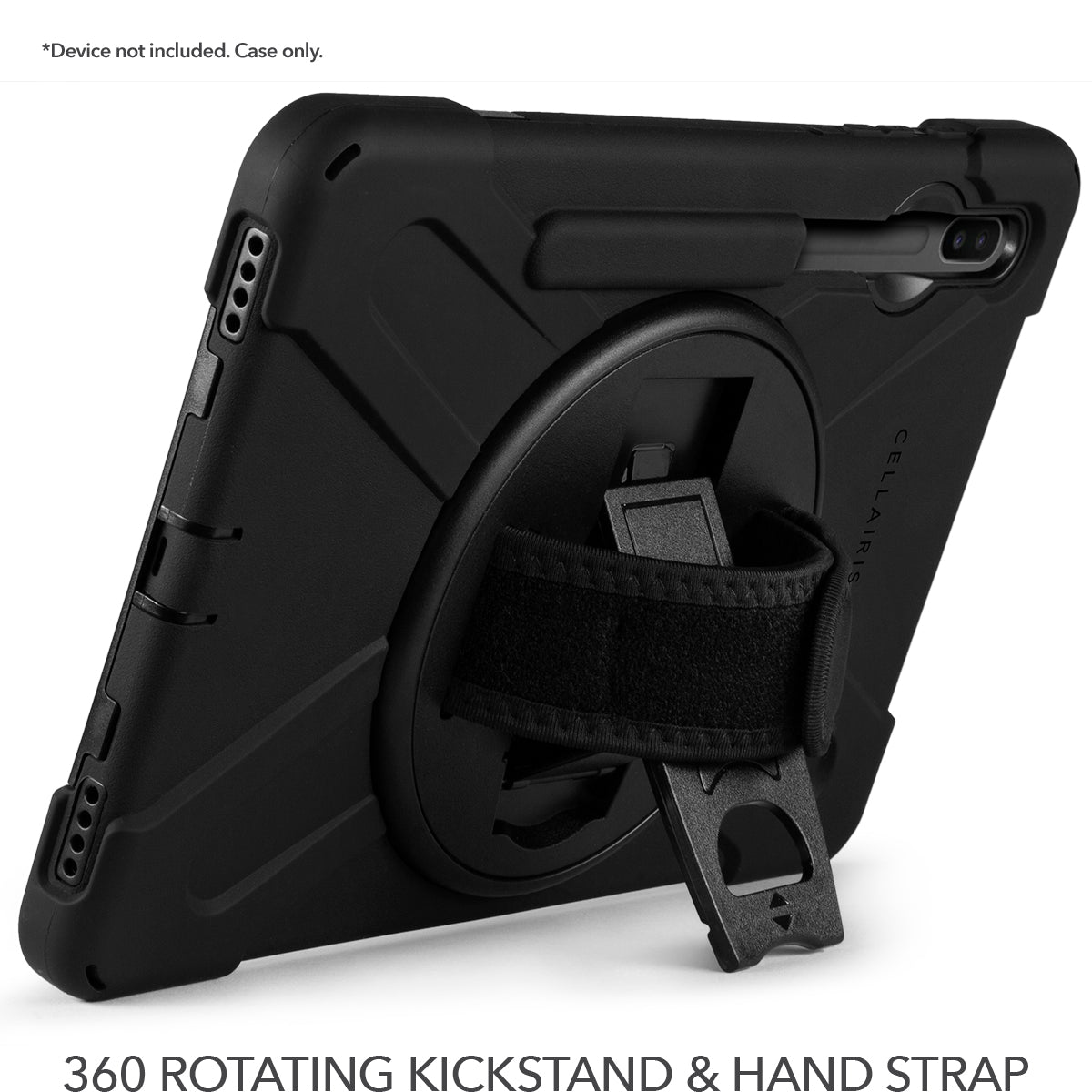 Rapture Rugged - Galaxy Tab A8 10.5” X200 w/ Kickstand & Hand Strap Black Tablet Cases