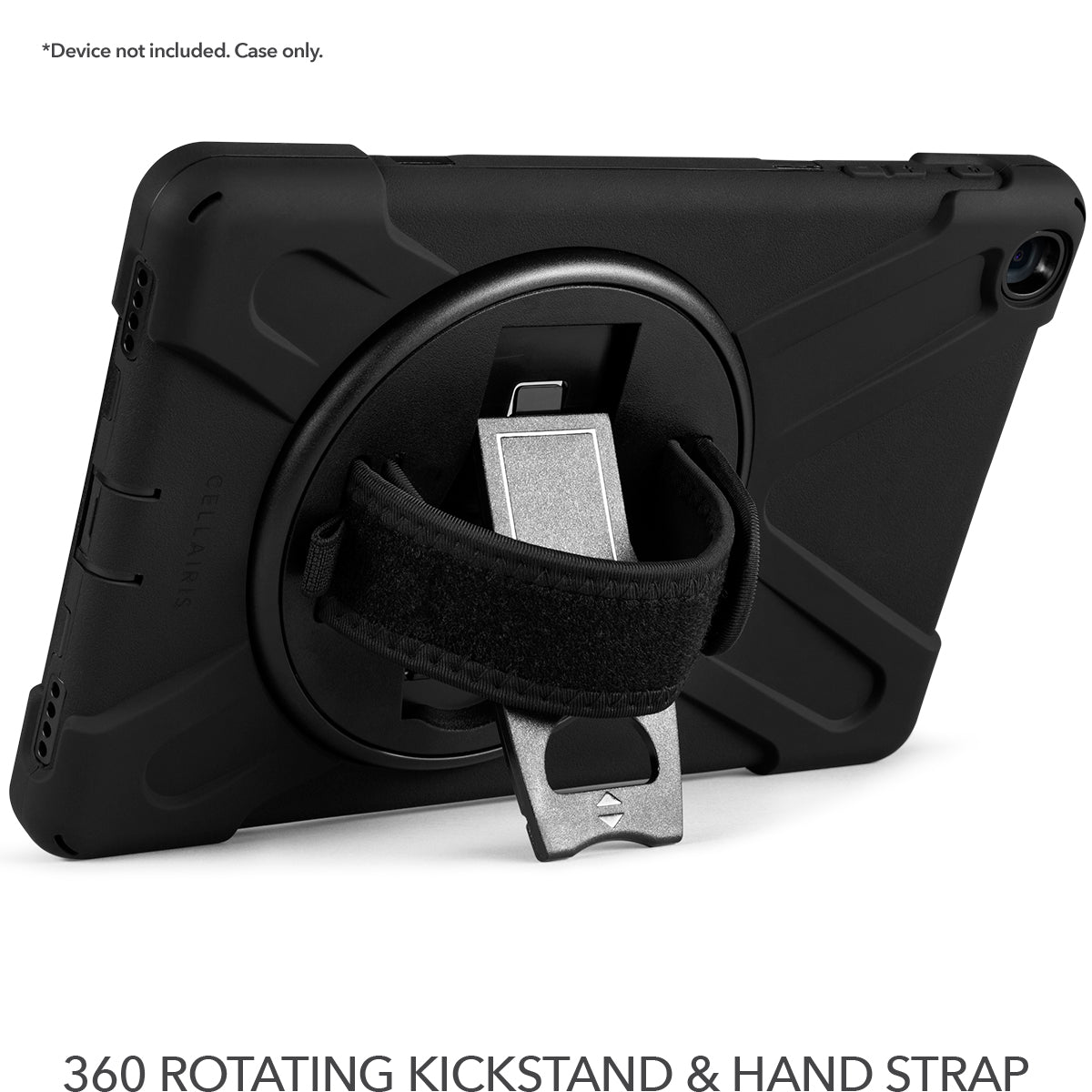 Rapture Rugged - Galaxy Tab A7 10.4" T500/T505 w/ Kickstand & Hand Strap Black Tablet Cases