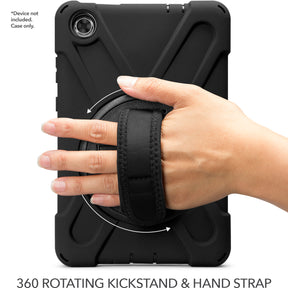 Rapture Rugged - Lenovo Tab M8 HD TB-8505 w/ Kickstand & Hand Strap Black Tablet Cases