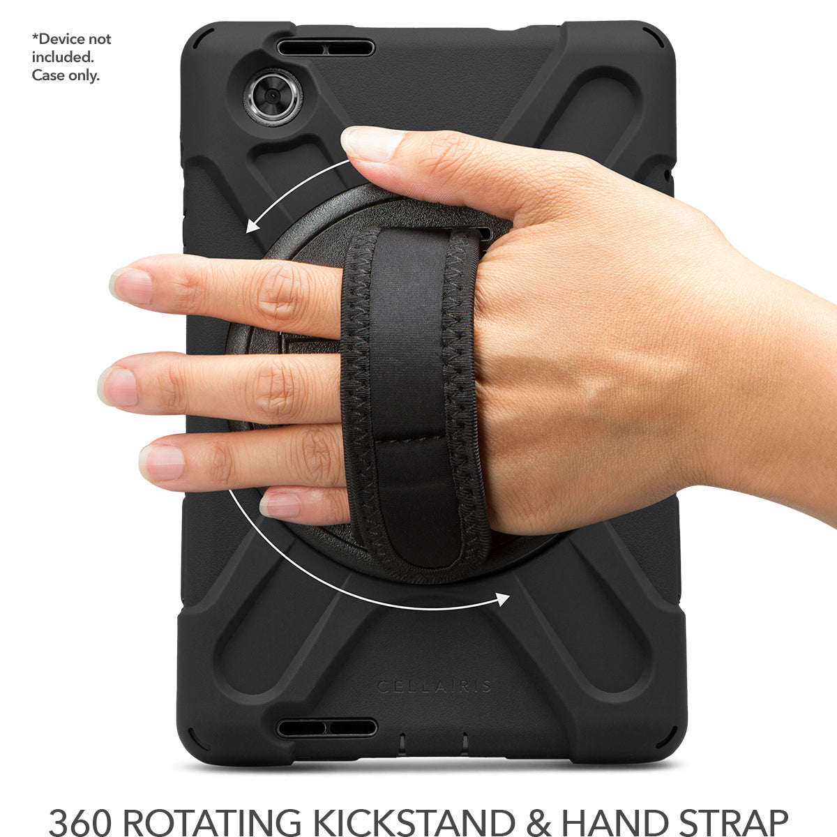 Rapture Rugged - Lenovo Tab M8 Gen 4 w/ Kickstand & Hand Strap Black Tablet Cases
