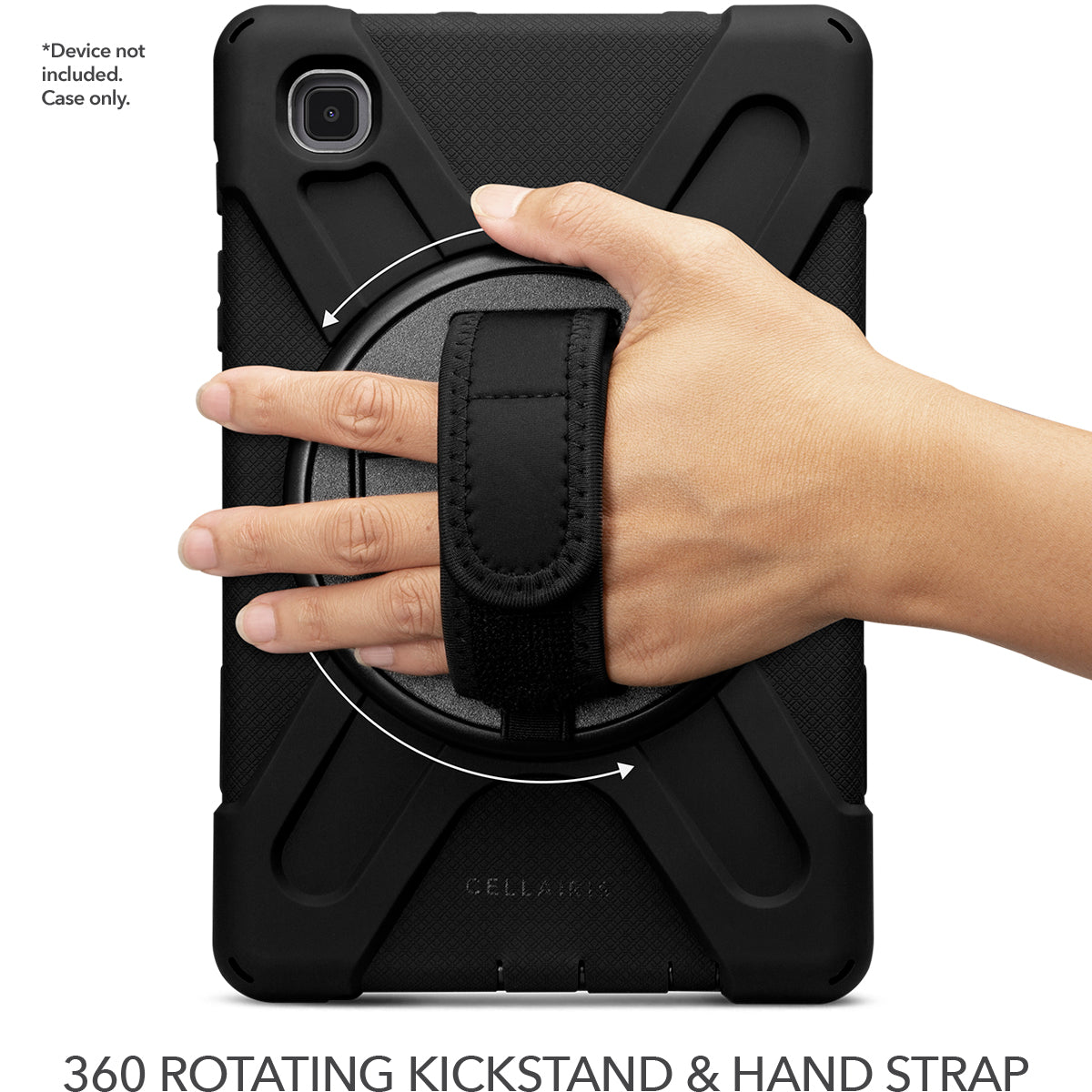 Rapture Rugged - Samsung Tab A7 Lite 8.7â€� T220/ T225 w/ Kickstand & Hand Strap Black Tablet Cases