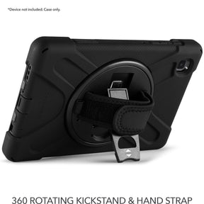 Rapture Rugged - Samsung Tab A7 Lite 8.7” T220/ T225 w/ Kickstand & Hand Strap Black Tablet Cases