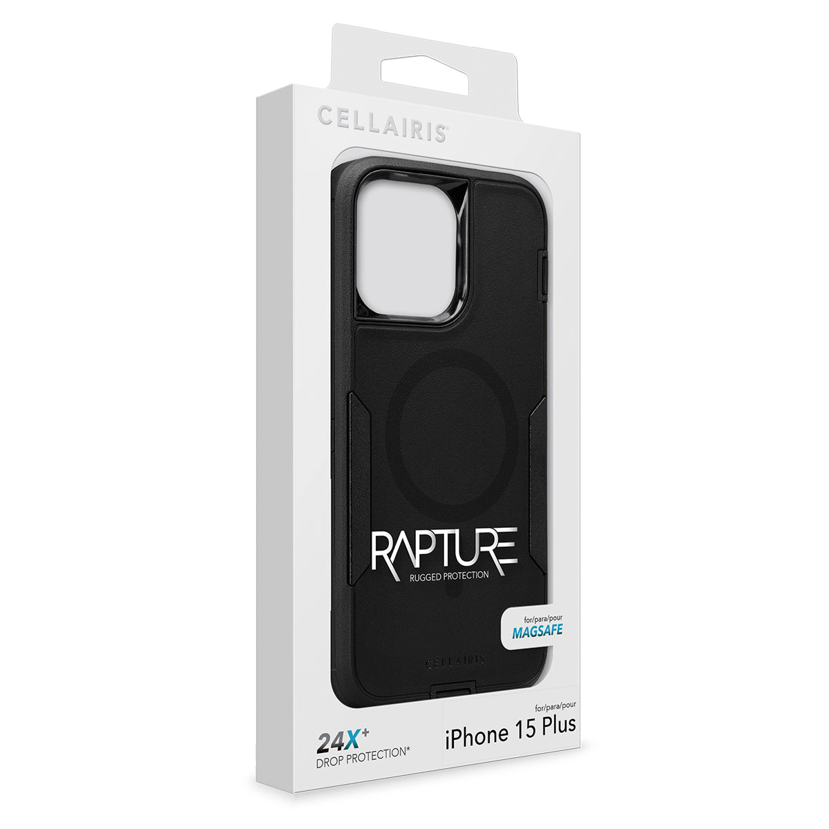 Rapture Rugged - iPhone 15 Plus/ 14 Plus Black w/ MagSafe Cases