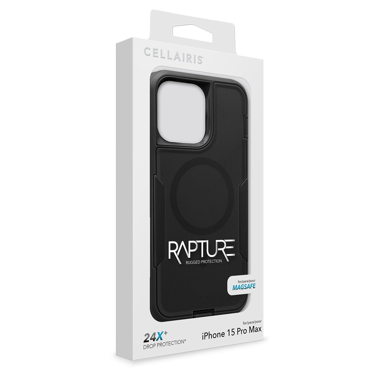 Rapture Rugged - iPhone 15 Pro Max Black w/ MagSafe Case