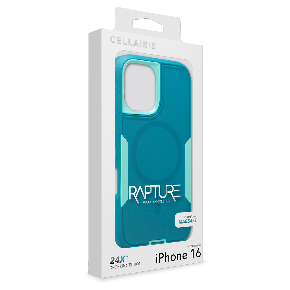 Rapture Rugged - iPhone 16 Ocean Blue/ Turquoise w/ MagSafe Case