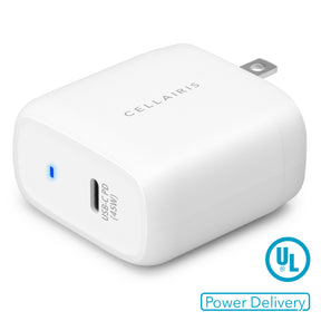 Cellairis Wall Adapter - Single USB-C 45W White Wall Adapters