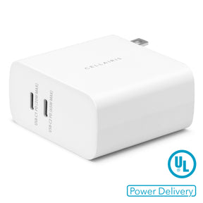 Cellairis Wall Adapter - Dual USB-C + USB-C 70W White Wall Adapters