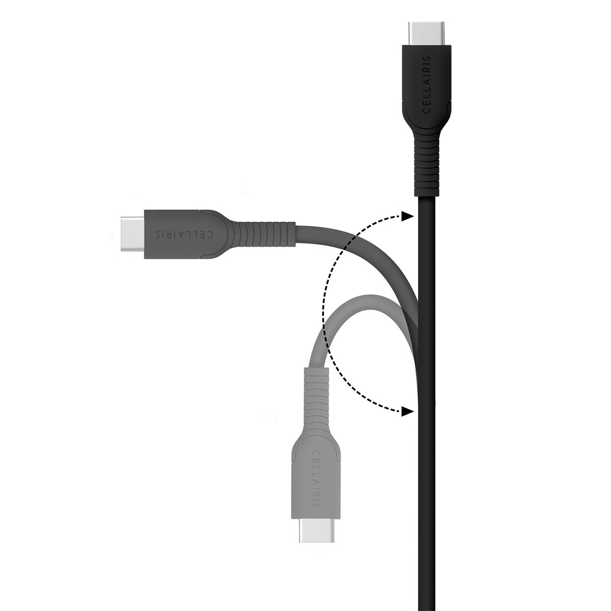 Charge Cable - 3FT USB-C to USB-C 60W Black Power