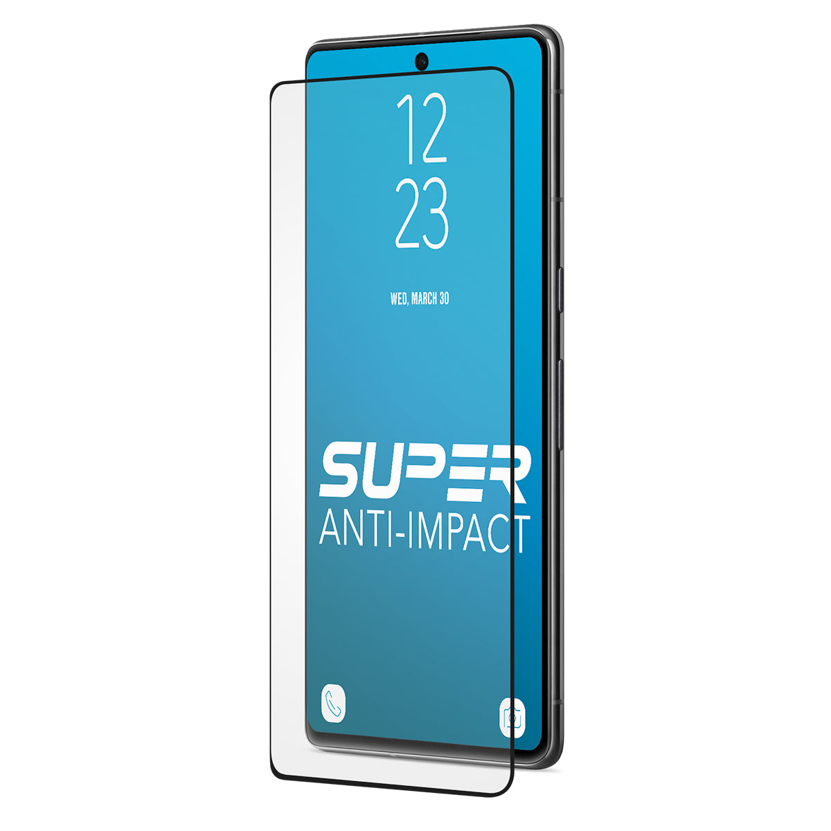 Glass Screen Protector - Pixel 7 Pro Curve Coverage Super Anti-Impact (Compatible w/ Fingerprint ID) Phone SP