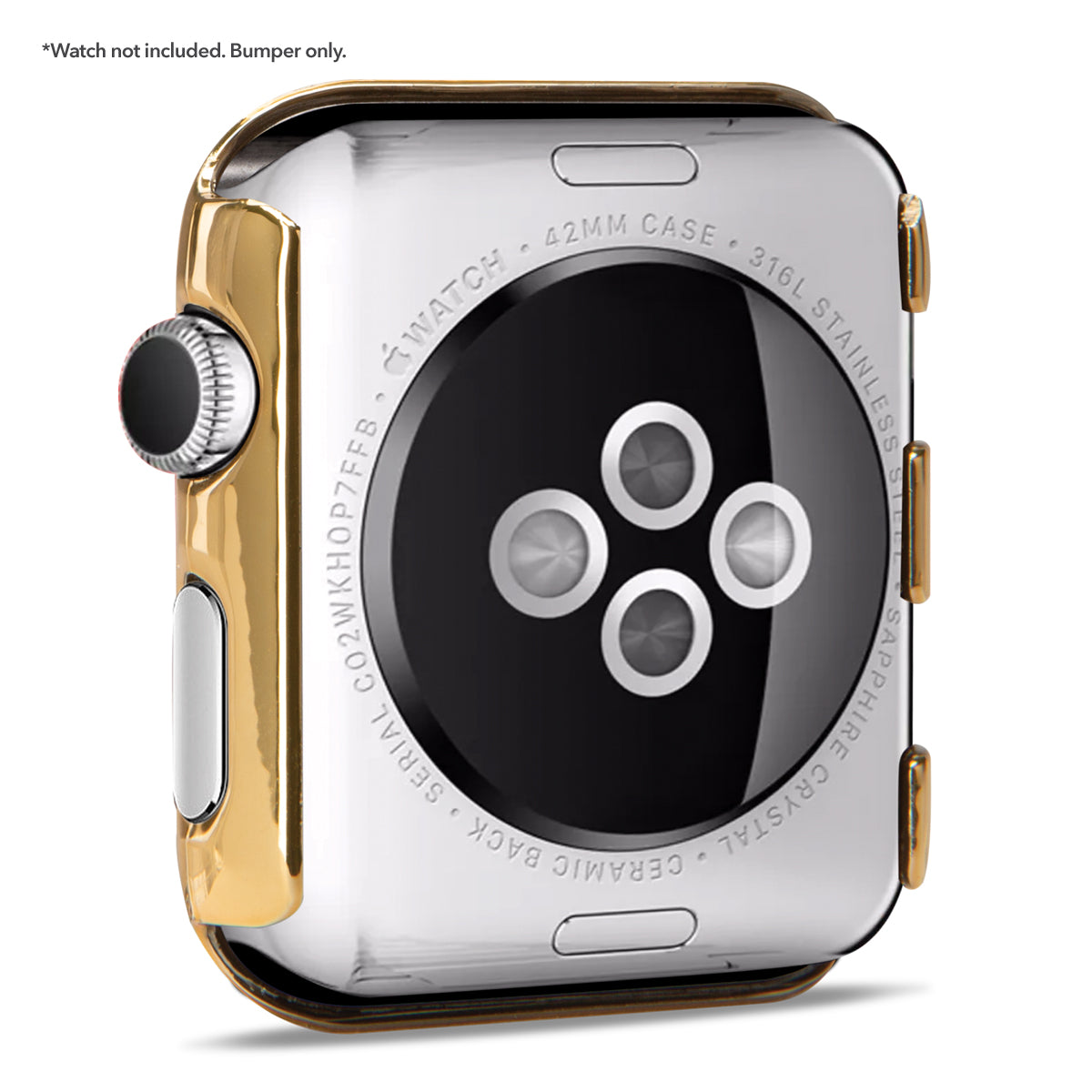 Apple Watch PC Bumper with Screen - Gloss Gold 42mm Smart Watch