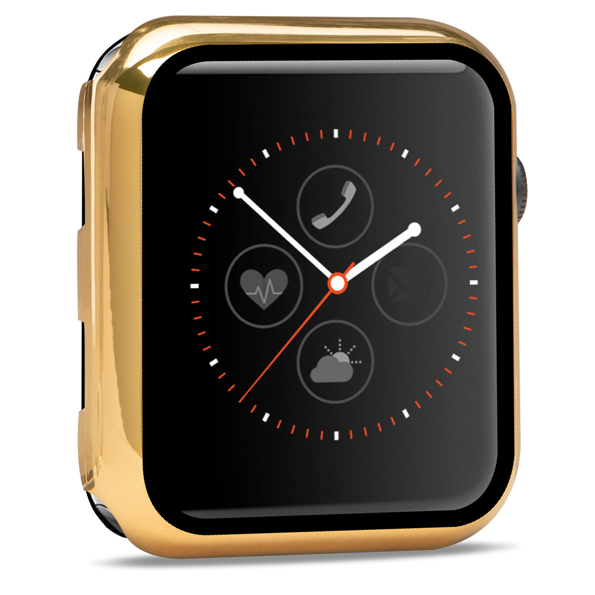 Apple Watch PC Bumper with Screen - Gloss Gold 45mm Smart Watch