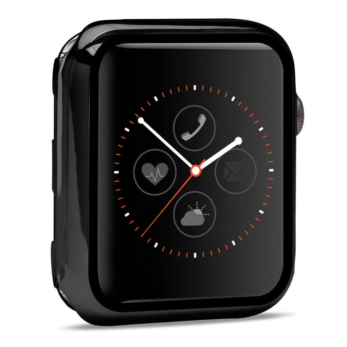 Apple Watch PC Bumper with Screen - Gloss Black 44mm Smart Watch