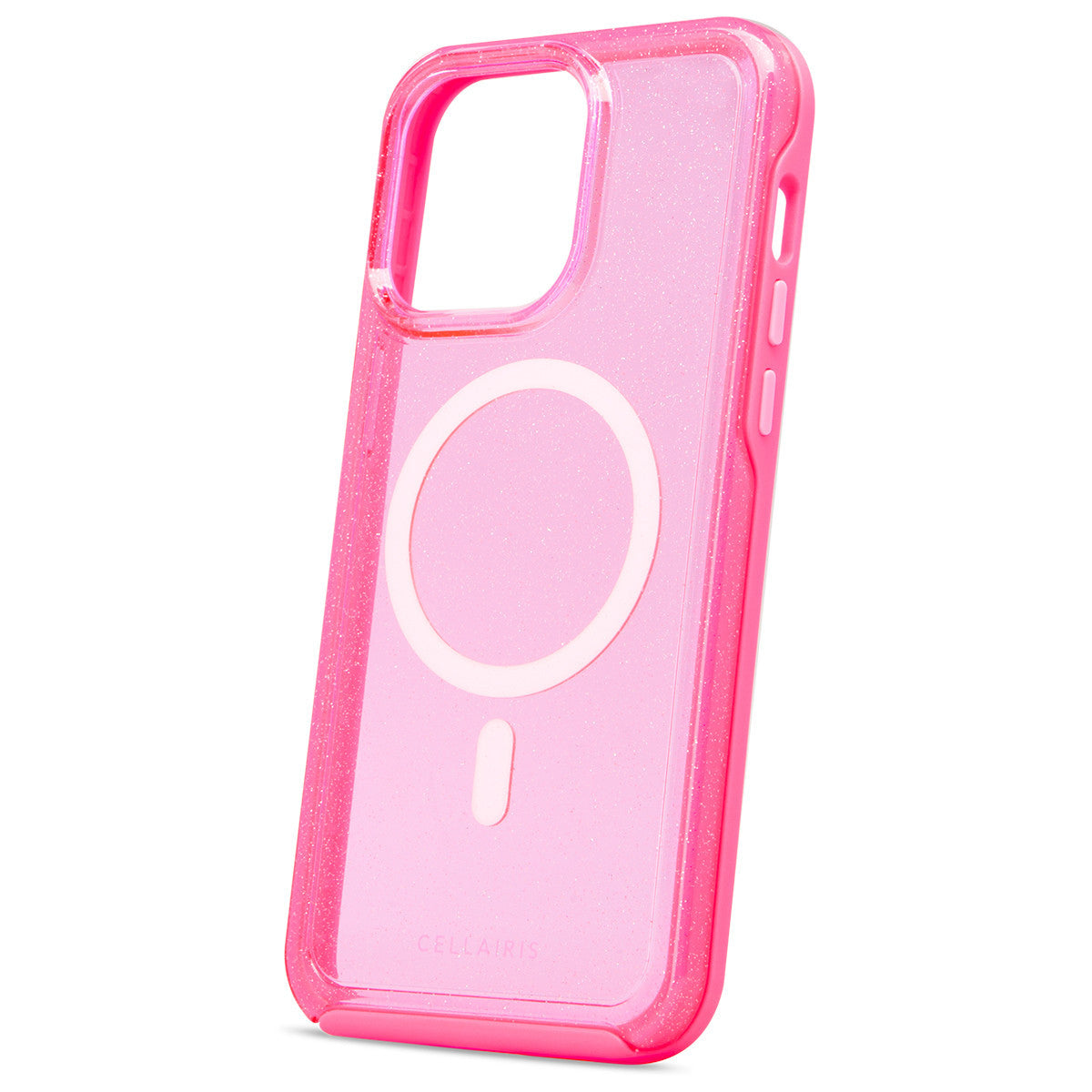 La Hornet - iPhone 14 Pro Max / iPhone 13 Pro Max Clear Hot Pink Glitter w/ MagSafe Case