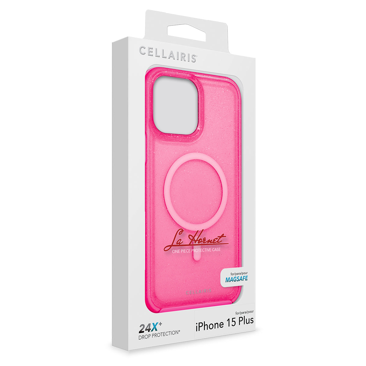 La Hornet Glitter - iPhone 15 Plus/ 14 Plus Hot Pink w/ MagSafe Cases