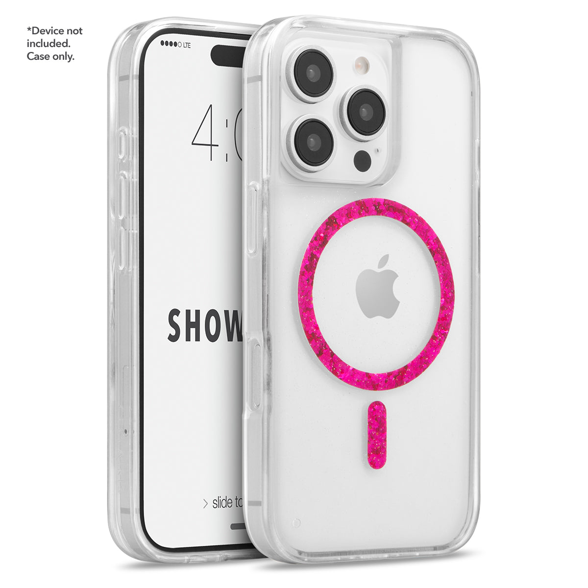 Showcase Halo Glitter - iPhone 16 Pro Magenta w/ MagSafe Case