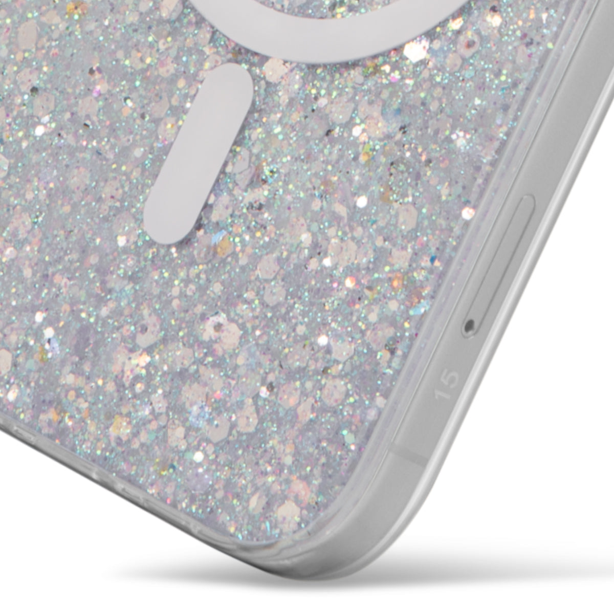 Showcase Glam - iPhone 15/ iPhone 14/ iPhone 13 Silver w/ MagSafe Case