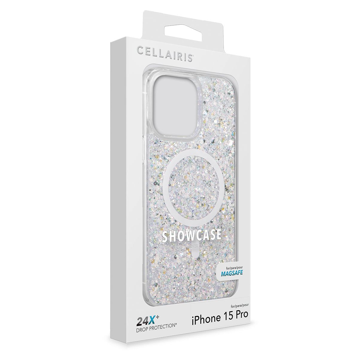 Showcase Glam - iPhone 15 Pro Silver w/ MagSafe Case