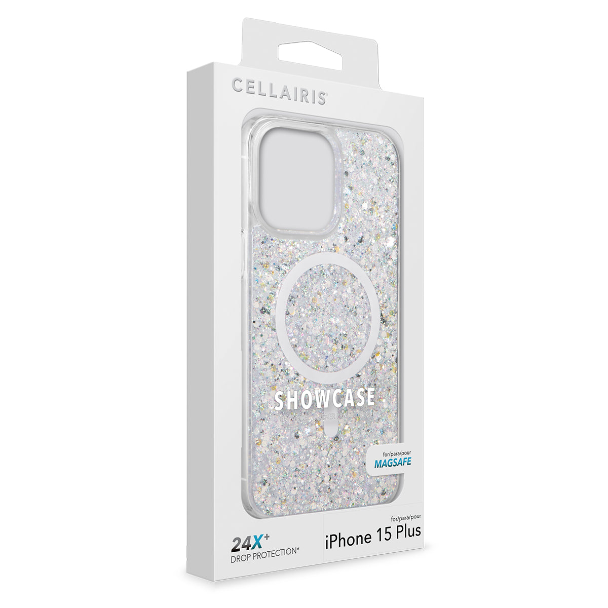 Showcase Glam - iPhone 15 Plus Silver w/ MagSafe Case