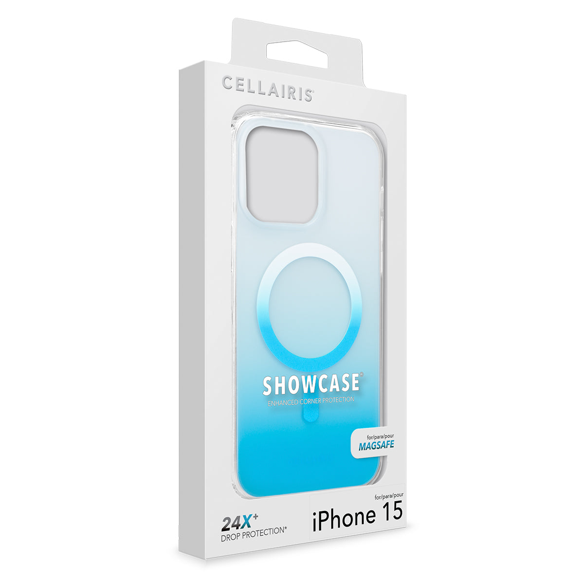 Showcase Slim Ombre - iPhone 15/ 14 Turquiose w/ MagSafe Cases