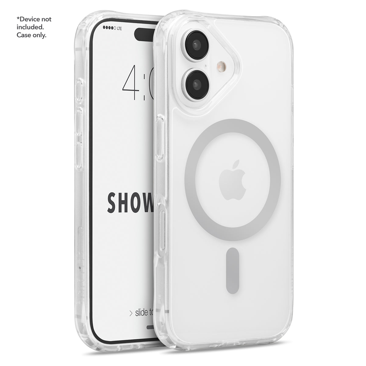 Showcase Halo - iPhone 16 w/ Silver MagSafe Clear Case