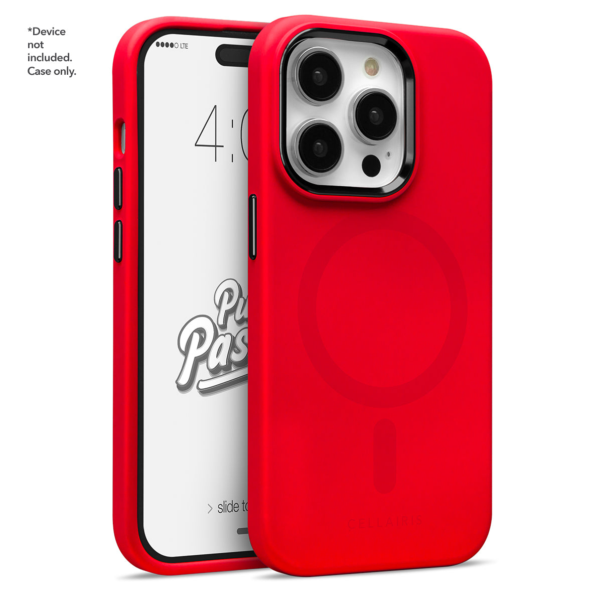 Puff Pastry - iPhone 15 Pro Red Velvet w/ Black Metal Accents w/ MagSafe Cases