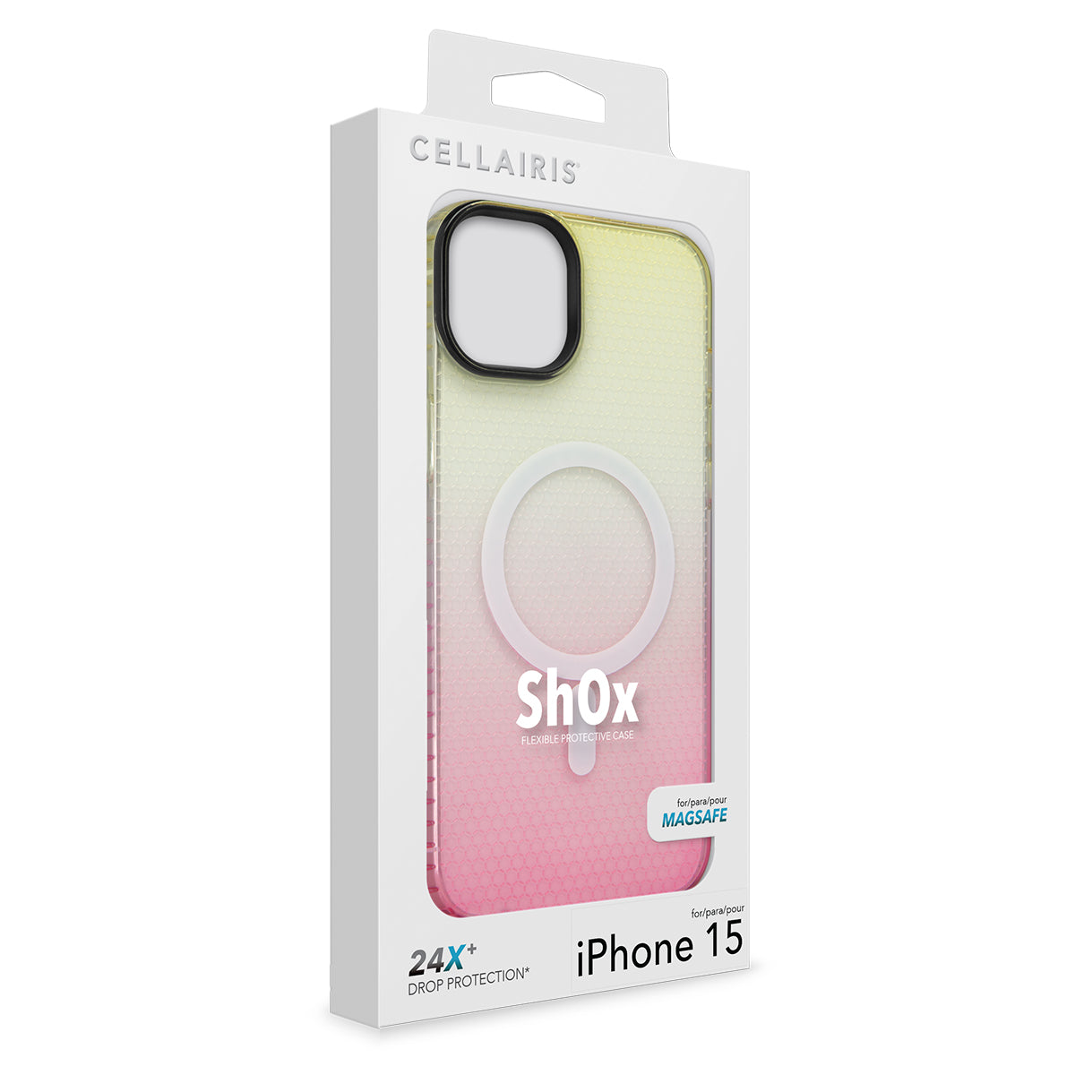 ShOx Ombre - iPhone 15 Golden Yellow/ Hot Pink w/ MagSafe Cases