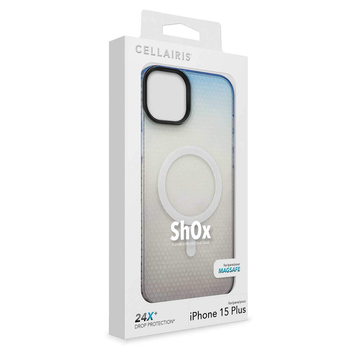 ShOx Ombre - iPhone 15 Plus Blue/ Smoke (Grey) w/ MagSafe Cases