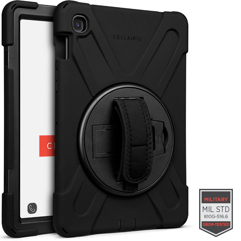 Rapture Rugged - Galaxy Tab S5E 10.5" T720 w/ Kickstand & Hand Strap Black The Cellairis Bundle