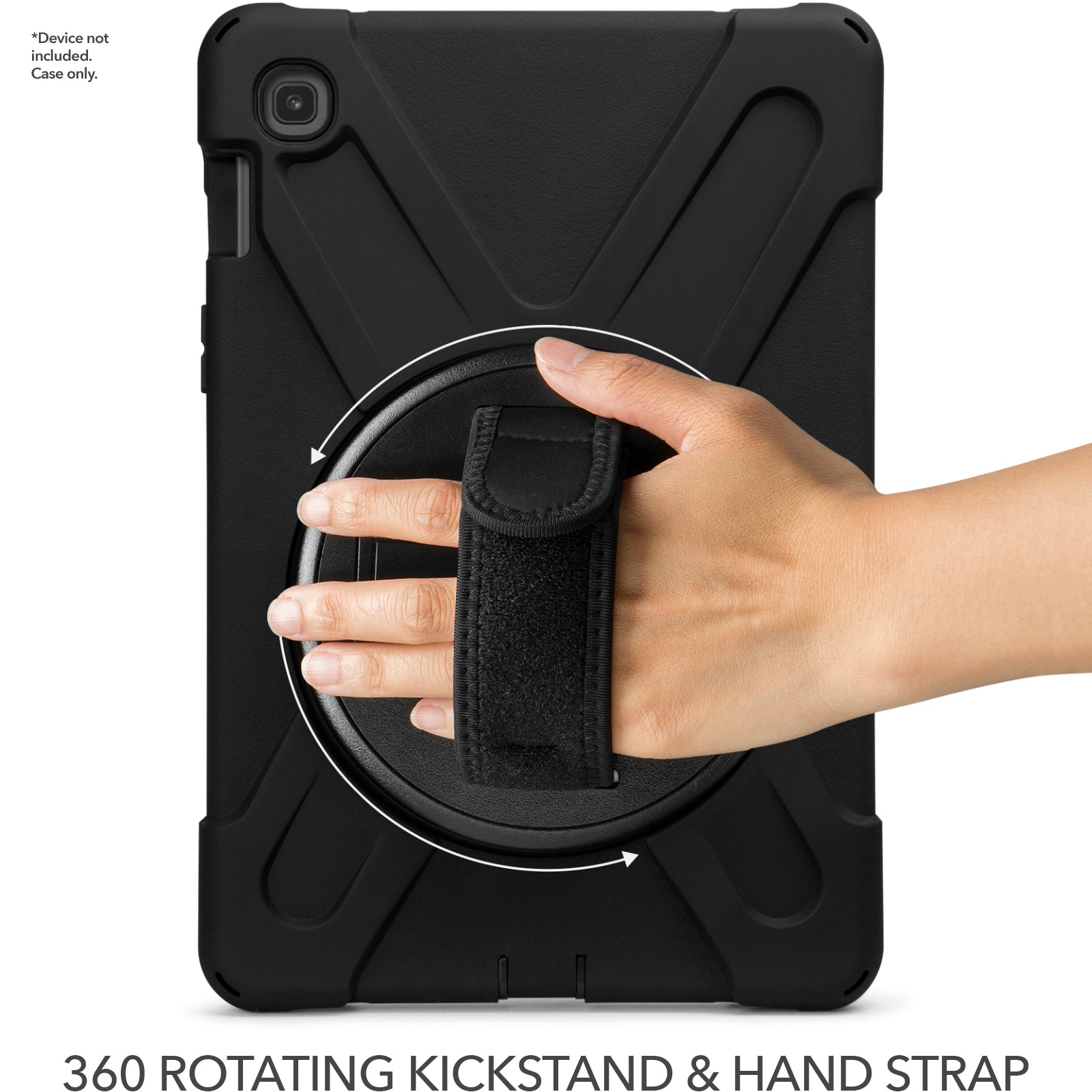 Rapture Rugged - Galaxy Tab S5E 10.5" T720 w/ Kickstand & Hand Strap Black The Cellairis Bundle