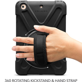 Rapture Rugged - Apple iPad Mini 1/2/3 w/ Kickstand & Hand Strap Black Tablet Cases