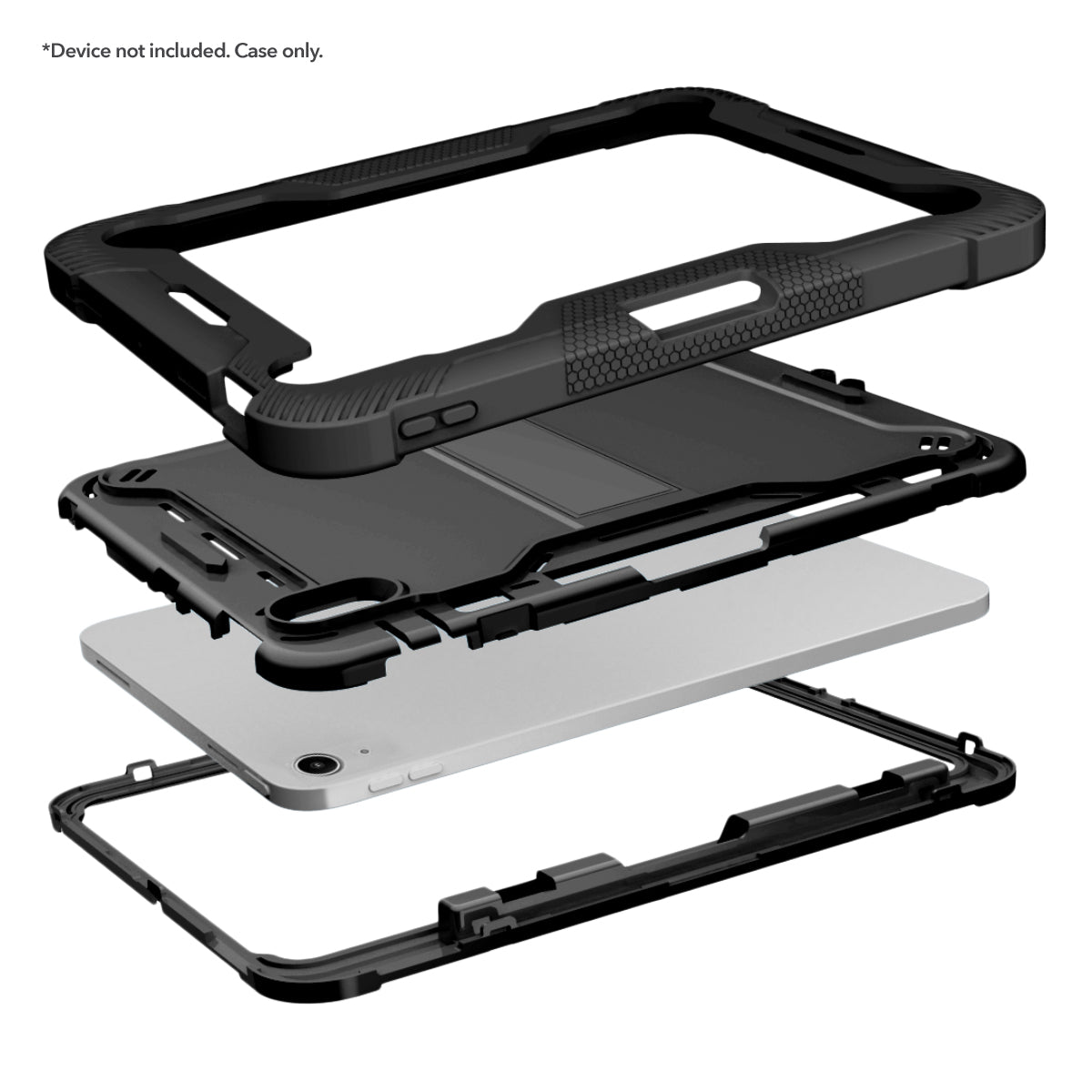 Cellairis Rapture Rugged - Apple iPad 10.2" Gen10 w/ Kickstand Only Black Tablet Cases