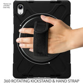 Cellairis Rapture Rugged - Apple iPad 10.9" Gen10 w/ Kickstand & Hand Strap Black Tablet Cases