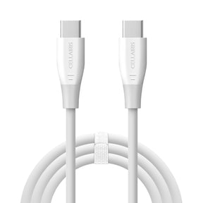 Charge Cable - 6FT USB-C to USB-C TPE White Cables