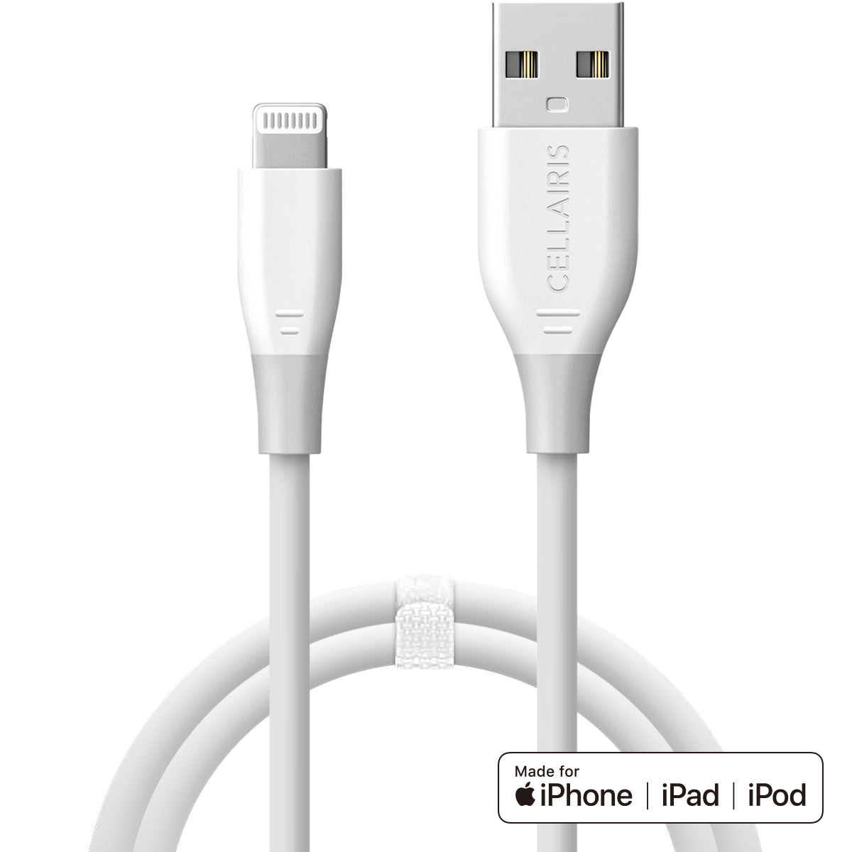Charge Cable - 3FT MFI Lightning to USB-A TPE White (C89 Chipset) Cables