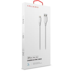 Charge Cable - 3FT MFI Lightning to USB-A TPE White (C89 Chipset) Cables