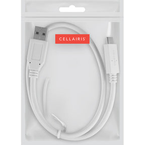 Charge Cable - 20IN USB-C to USB-A PVC White (Bulk) Cables
