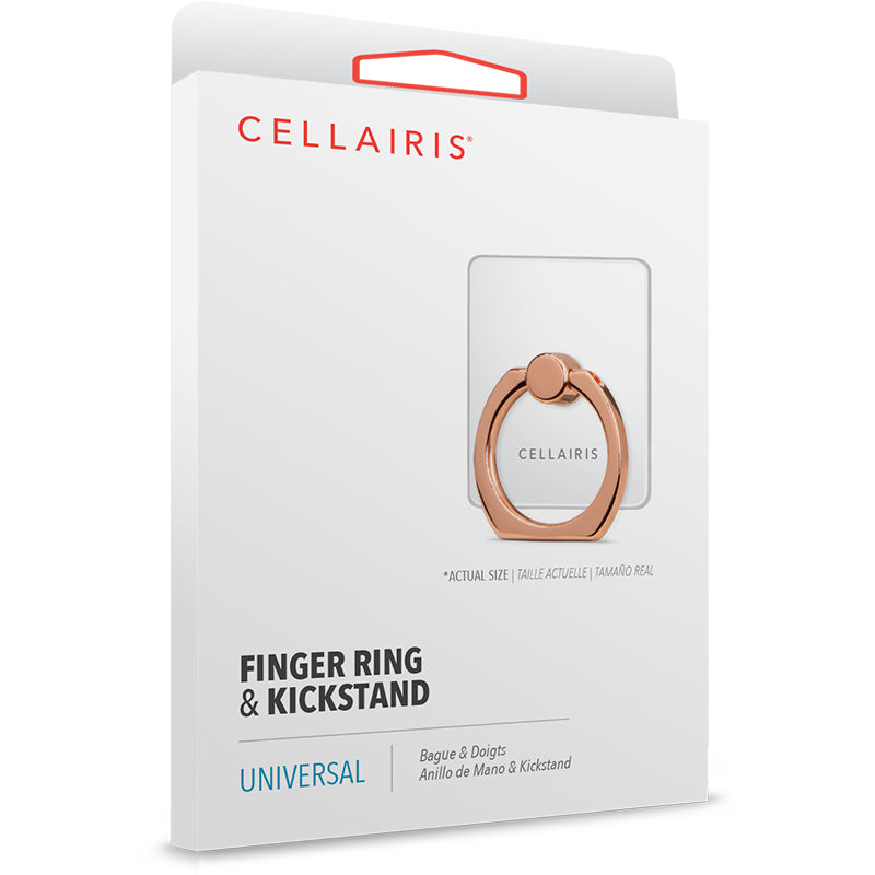 Finger Ring & Kickstand Clear/ Chrome Rose Gold Rings/Grips